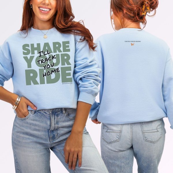 Share your ride. I’ll track you home. | The Safer Together Collection | Gildan 18000